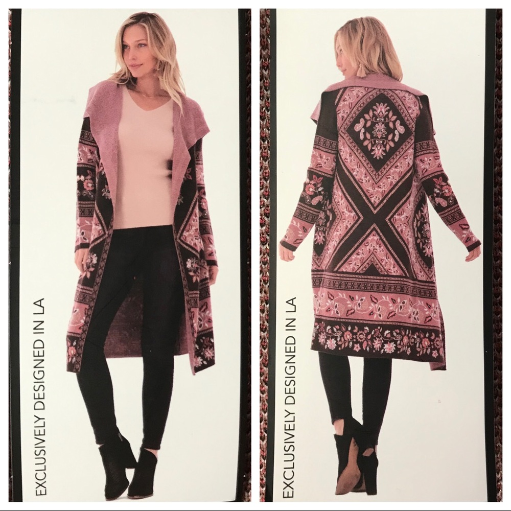 Max Sport Long Floral  Cardigan Sweater Size M 💓